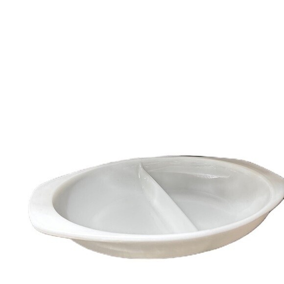 Vintage Pyrex Oval Divided Casserole‎ Dish - Picture 10 of 16